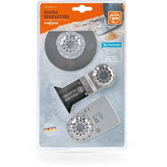 Fein 35222967290 Starlock RENOVATION Set PRO - Oscillating Multi-Tool Accessories