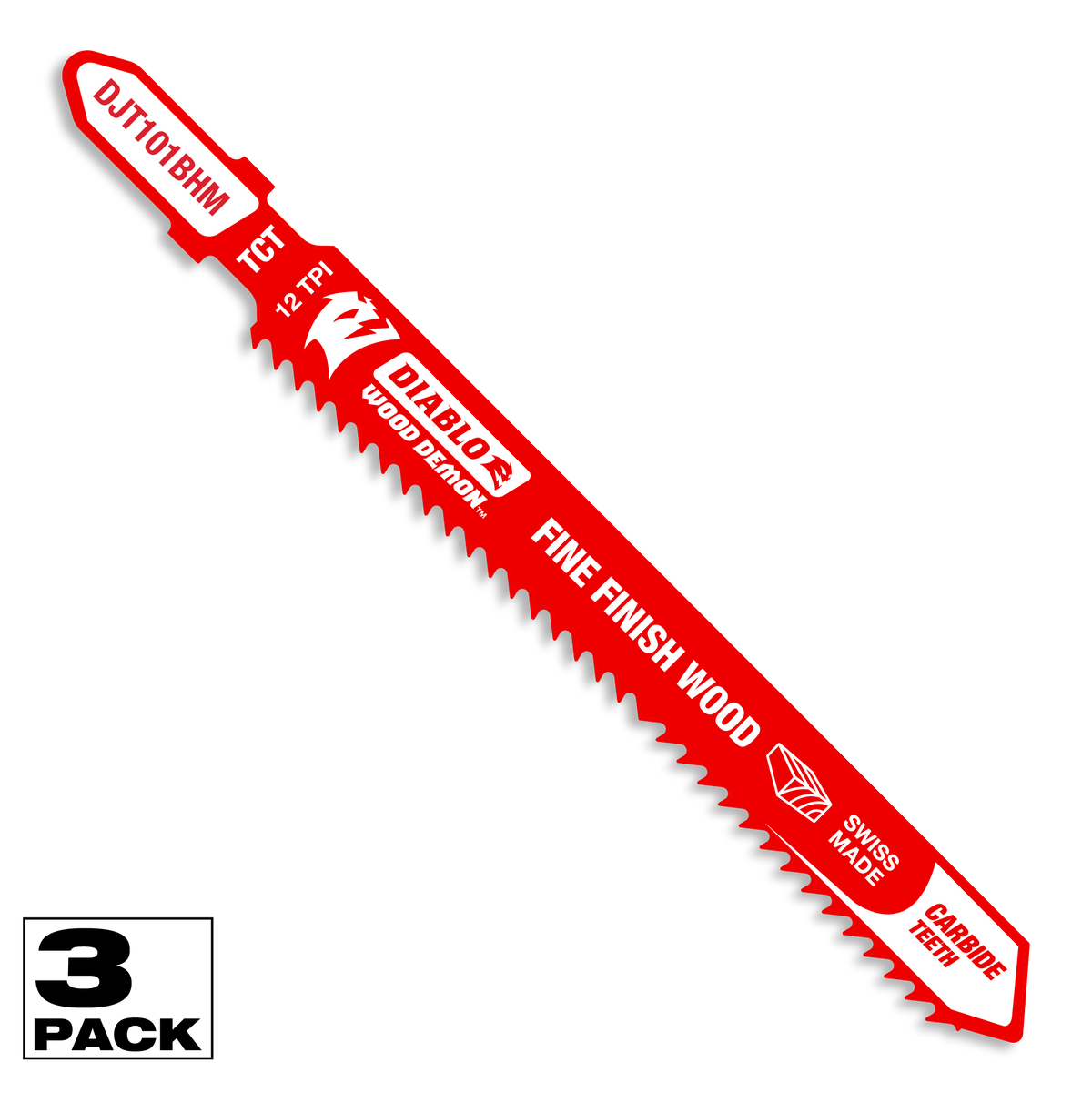 Diablo 4 in. 12 TPI Wood Demon Carbide Teeth Jig Saw Blade for Fine Finish Wood (DJT101BHM3)