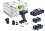 Festool 577608 T 18 Cordless Drill HighPower 4.0Ah SET Kit w/ Systainer3