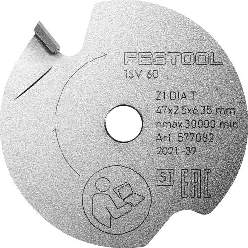 Festool 577082 DIA 47x2,5x6,35 T1 Diamond Scoring Saw Blade