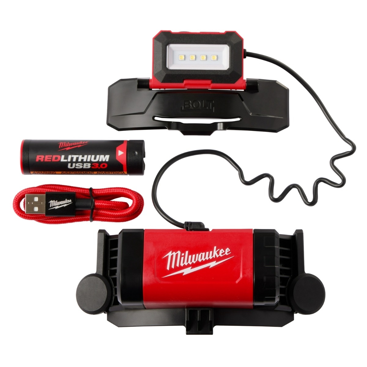 Milwaukee 211821 BOLT REDLITHIUM USB 600Lumen Headlamp