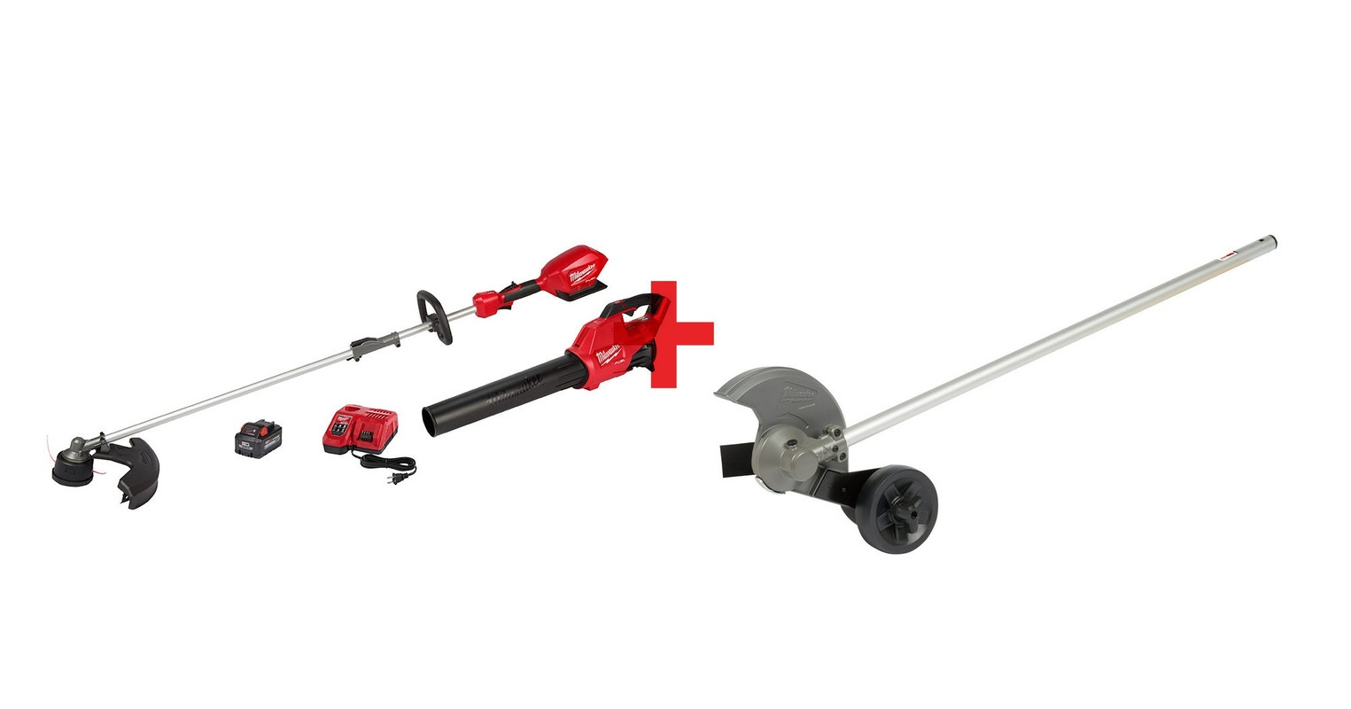 Milwaukee M18 FUEL Brushless String Trimmer + Blower Combo Kit with QUIKLOK Edger Attachment