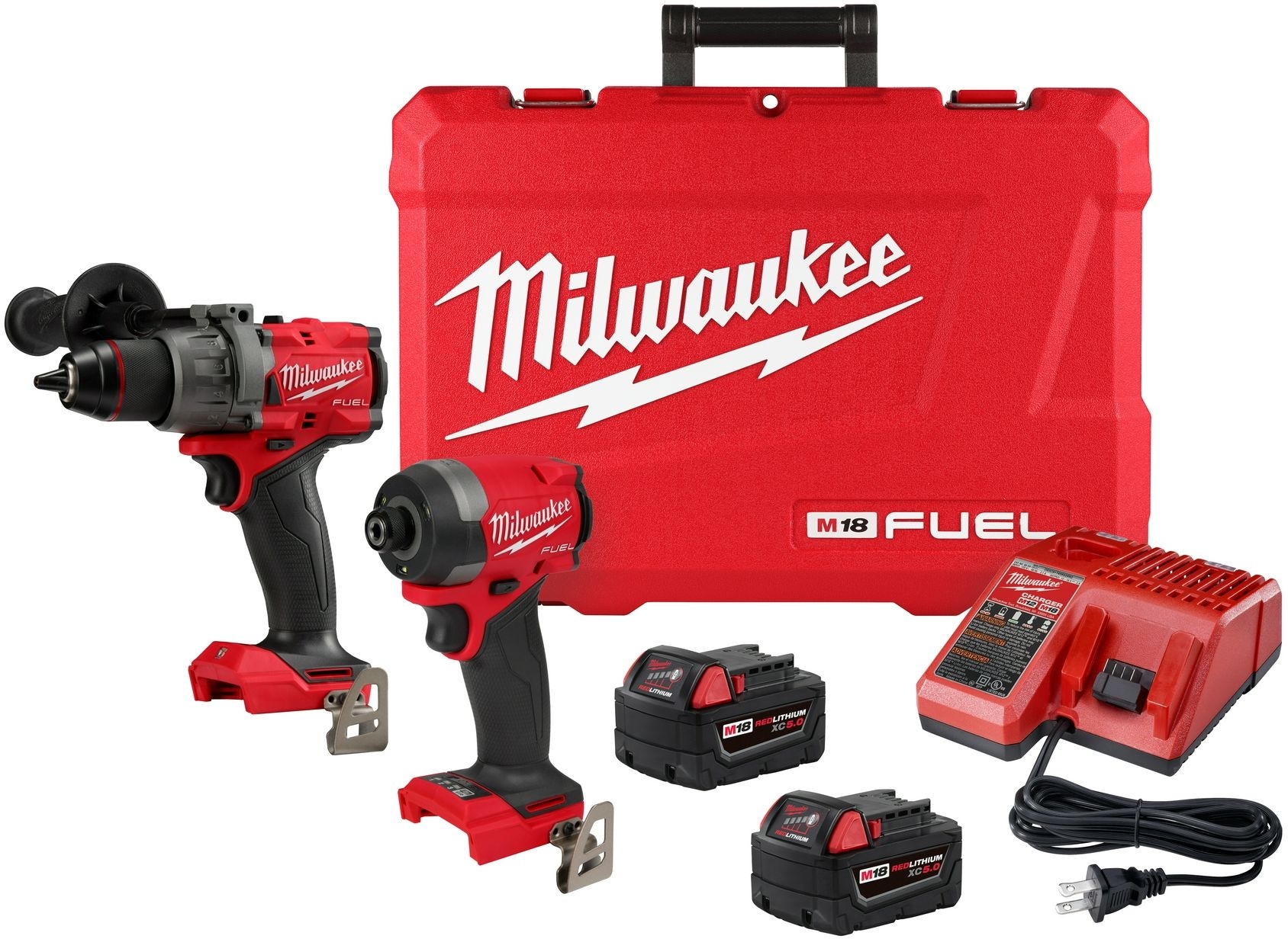Milwaukee 3697 22 M18 FUEL 1/2 in Hammer Drill and 1/4 in Hex Impact