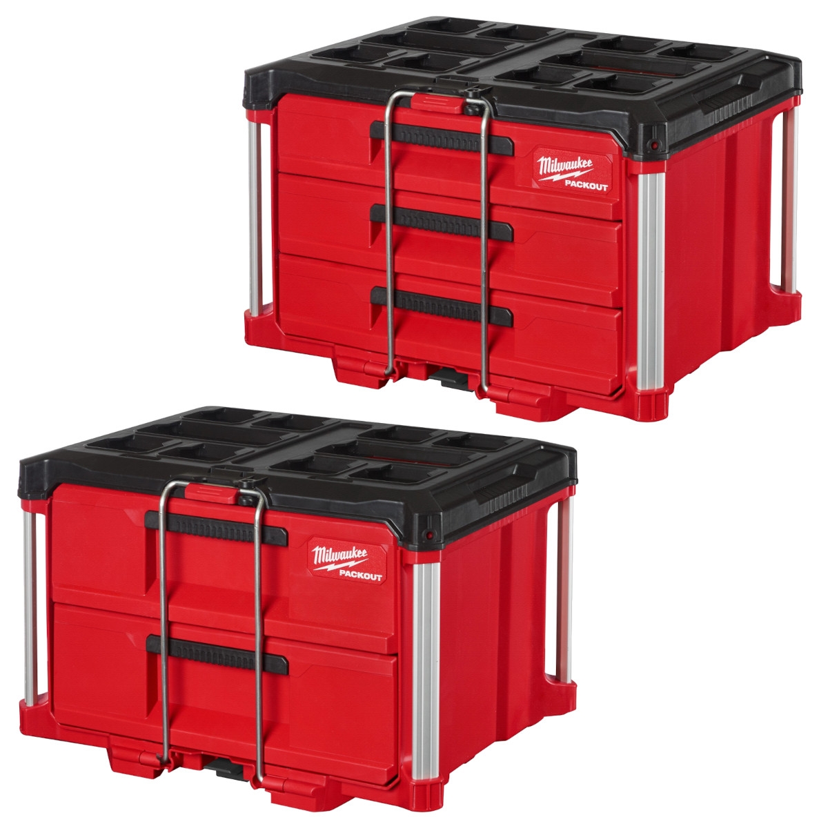 Milwaukee 48228442 PACKOUT 2Drawer and 3Drawer Tool Box Bundle