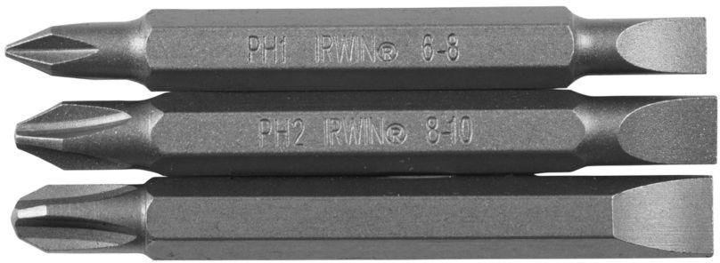 Irwin 93521 Double End Bits 1 Phillips6 8 Slotted 2 38 in