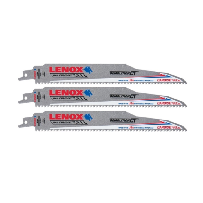 LENOX 3-Pack 9-in 6-TPI Wood Cutting Reciprocating Saw Blade LENOX 3-Pack 9-in 6-TPI Wood Cutting Reciprocating Saw Blade