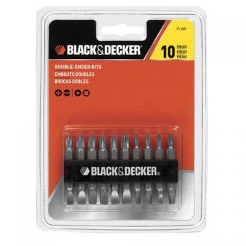 Black & Decker 71-081 Double Ended Screwdriving Bit Set 10-Piece 