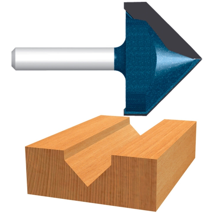 Bosch 1-in Carbide-tipped V-groove and Scoring Router Bit Bosch 1-in Carbide-tipped V-groove and Scoring Router Bit