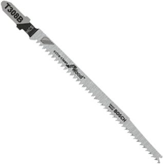 12 TPI Extra Clean for Wood T-Shank Jig Saw Blades Bosch T308B 5-Piece 4-1/2 In 