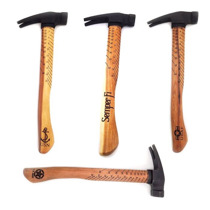 Boss Hammers BH18STHI16S Armed Forces 18oz Steel Smooth Face Hammer with  Hickory Handle