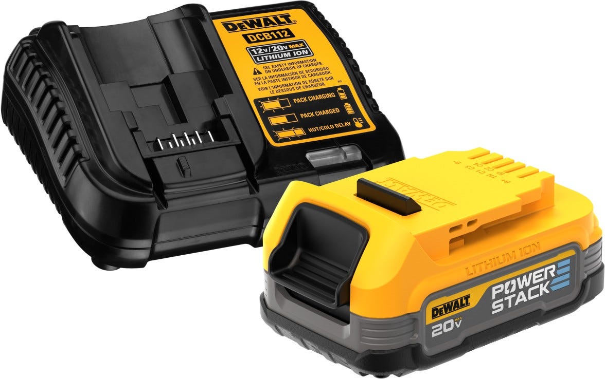 DEWALT DCBP034C 20V MAX POWERSTACK Compact Battery and Charger Starter Kit