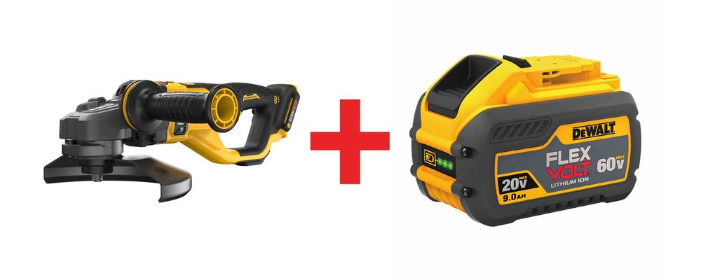 Dewalt 9 inch battery grinder best sale