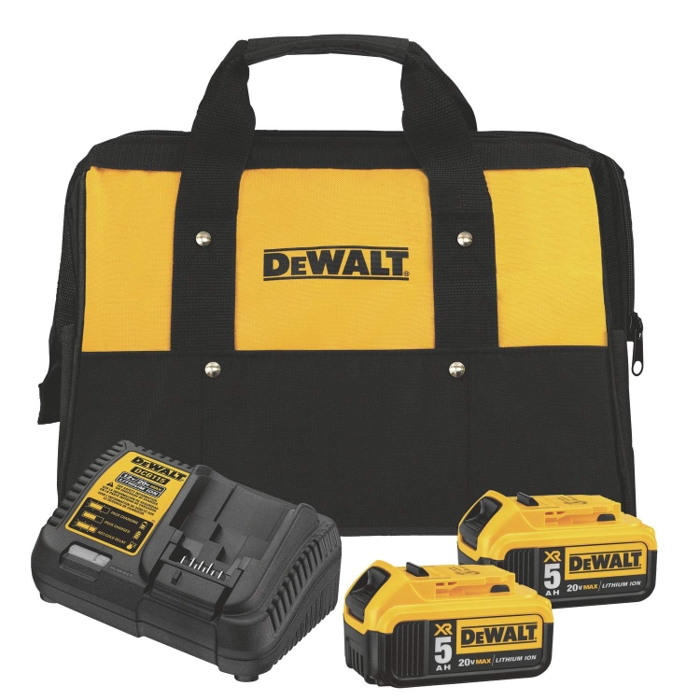 20-Volt MAX XR Lithium-Ion Starter Kit with Premium Battery Pack 5.0Ah, Charger and Kit Bag 20-Volt MAX XR Lithium-Ion Starter Kit with Premium Battery Pack 5.0Ah, Charger and Kit Bag
