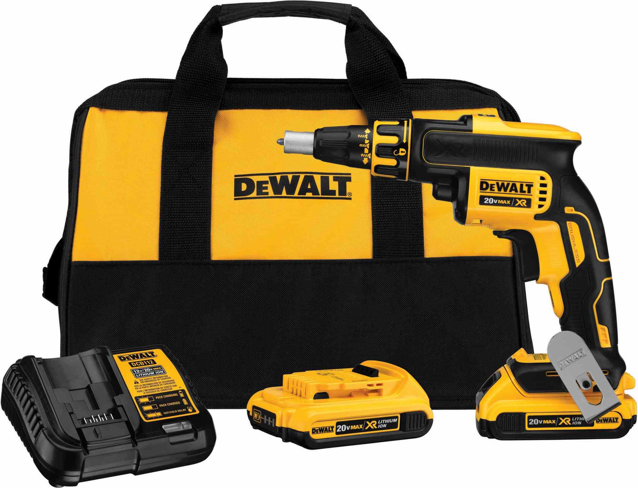 DeWalt DCF620D2 20V Max XR LiIon Brushless Drywall Screwgun 2.0Ah