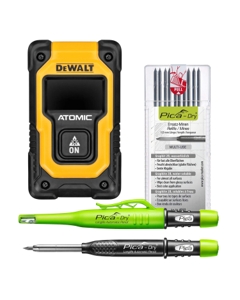 DeWalt ATOMIC Compact Series 55 ft. Pocket Laser Distance Measurer with Pica Dry Pencil and Black Lead Refill