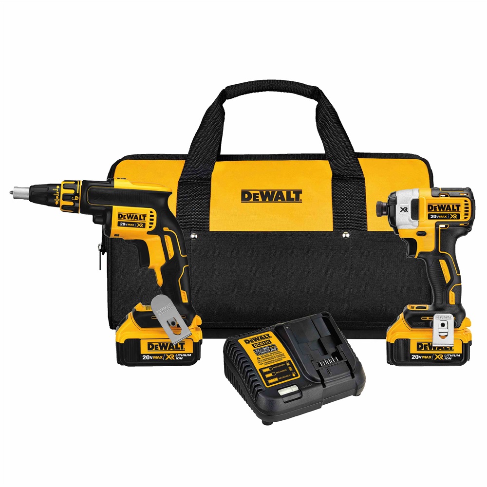 DeWalt DCK267M2 20V MAX XR 4.0Ah Drywall Screwgun & Impact Driver Kit