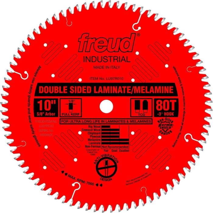 Freud Lu97r010 10 X 80t Double Sided Laminate Melamine Blade The Tool Nut Freud Lu97r010 10 X 80t Double Sided Laminate Melamine Blade The Tool Nut