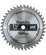Makita D-67044 7-1/4-Inch 40T Carbide-Tipped Circular Saw Blade, Fine Crosscutting
