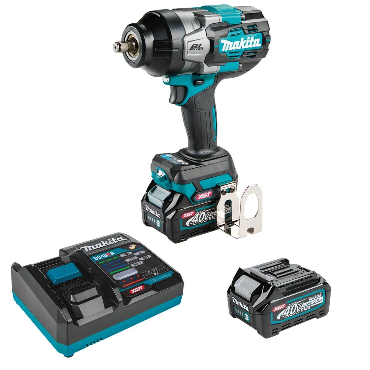 Makita GWT02D 40V max XGT Brushless Cordless 4 Speed High Torque 1 2 Sq. Drive Impact Wrench Kit w Friction Ring Anvil 2.5Ah