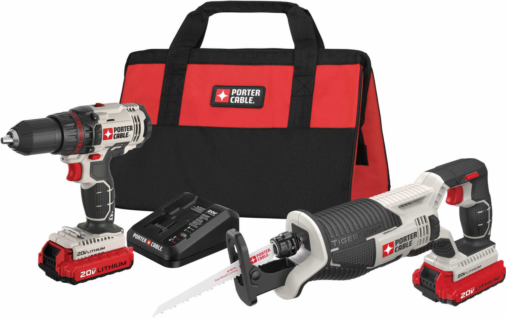 Porter Cable-PieceCK603L2 20V Max Drill  Reciprocating Saw Combo Kit