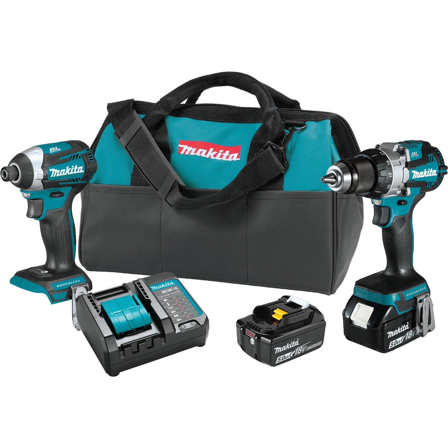 Makita XT296ST 18V LXT Lithium-Ion Brushless Cordless 2-Pc. Combo Kit (5.0Ah)