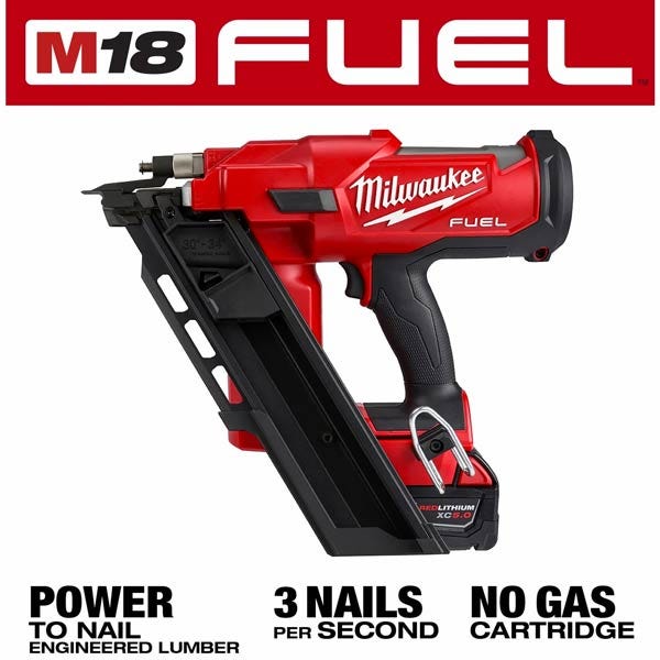 Milwaukee 2745-20 M18 FUEL Brushless 30-Degree Framing Nailer, Tool Only