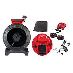 Milwaukee M18 Red Exterior Dual Slope Rotary Laser Level Kit with