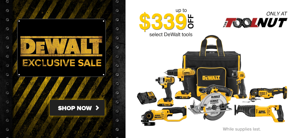 Dewalt tool sale banner